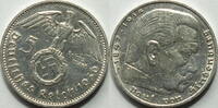 3. Reich 5 RM 1936 F ss-vz 22,50 EUR  plus 14,49 EUR verzending