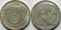 3. Reich 5 RM 1936 E ss-vz 22,50 EUR  plus 14,49 EUR verzending