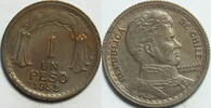 Chile 1 Peso 1952 vz 3,95 EUR  plus 8,99 EUR verzending