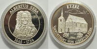 Etzel Geburtsort von Albertus Seba Silbermedallie ca. 20 Gramm Feinsilber -