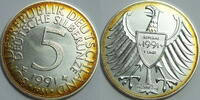 5 DM 1991 NP Deutschland 1 Unze Feinsilber st