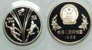 China 25 Yuan Fußball Weltmeisterschaft 1982 -