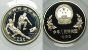 China 25 Yuan Fußball Weltmeisterschaft 1982 -