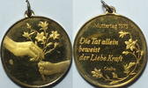 Deutschland vergoldete Muttertagsmedallie aus .925 AG, ca. 15 Gramm -