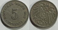 Kaiserreich 5 Pfennig 1910 G ss 1,00 EUR  plus 8,99 EUR verzending