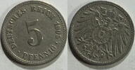 Kaiserreich 5 Pfennig 1905 A ss 1,00 EUR  plus 8,99 EUR verzending