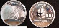 Frankreich 100 Francs Olympische Albertville 1992 Abfahrtslauf -