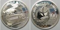 Frankreich 100 Francs Olympische Albertville 1992 Bobfahrt -