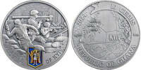 Ghana 10 cedis Battle of Kyiv 2 oz Antique finish Silver Coin 10 Cedis Republic of Ghana 2024 -