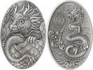 Djibouti 250 francs Year of the Dragon 5 oz Antique finish Silver Coin 250 Francs Djibouti 2024 -