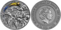 Ghana 10 Cedis David and Goliath 2 oz Antique finish Silver Coin 10 Cedis Republic of Ghana 2022 -