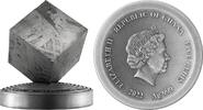 Ghana 5 Cedis China Aletai Meteorite Cube 2 oz Antique finish Silver Coin 5 Cedis Republic of Ghana 2022 -