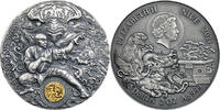 Niue 5 Dollars Shaolin Tiger Martial Arts Styles 2 oz Antique finish Silver Coin 5$ Niue 2021 -
