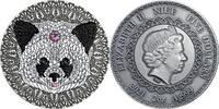 Niue 5 Dollars Panda Mandala Collection 2 oz Antique finish Silver Coin 5$ Niue 2021 -