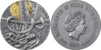 Niue 5 Dollars Green Mamba Wildlife in the Moonlight 2 oz Antique finish Silver Coin 5$ Niue 2022 -