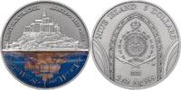 Niue 5 Dollars Mont Saint-Michel Abbey 500th Anniversary 2 oz Antique finish Silver Coin 5$ Niue 2023 -
