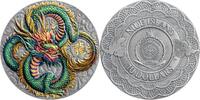 10 Dollars The Power of Green Dragon 5 oz Antique finish Silver Coin 10$ Niue 2024