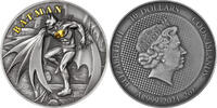 Cook Islands 10 Dollars Batman 2 oz Antique finish Silver Coin 10$ Cook Islands 2021 -