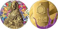 Niue 5 Dollars Pop Art Mona Lisa 2 oz Proof Silver Coin 5$ Niue 2023 -