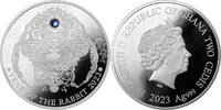 Year of the Rabbit Lunar Year 1/2 oz Proof Silver Coin 2 Cedis Republic of Ghana 2023