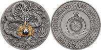Niue 5 Dollars Black Pearl and Dragon Divine Pearls 2 oz Antique finish Silver Coin 5$ Niue 2023 -