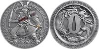 Cameroon 3000 Francs Japanese Samurai Legendary Warriors 3 oz Antique finish Silver Coin 3000 Francs CFA -