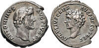Roman Imperial. AR Denarius Antoninus Pius and Marcus Aurelius, as Caesar, -