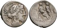 Roman Republican AR Denarius M. Fannius and L. Critonius, -