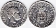 India 1904 Portuguese India 1 rupia (E38) -