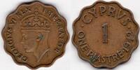 Cyprus 1942 King George VI Cyprus one piastre (CP9) -