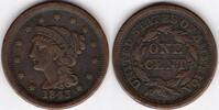 USA 1843 copper Large US Cent (L43)
