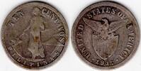 Philippines 1917 silver U.S. – Philippines 10 centavos (A6) -