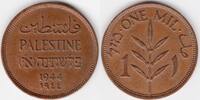 Palestine Palestine British Mandate 1944 one mil (P144) -