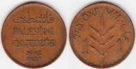 Palestine Palestine British Mandate 1942 one mil (P142) -