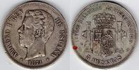 Spain  1871 King Amadeo 5 pesetas (E32)