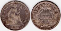 United States 1871 US silver half dime (A8) -
