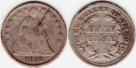 United States 1857 silver US half dime (A23) -