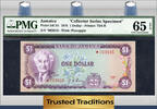 Welt Banknoten TT PK 54, 55, 56, 57 JAMAICA SET OF 4 SAME SERIAL # *003616 PMG 66 EPQ GEM UNC. -