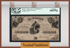 Welt Banknoten 5 FORINT TT PK S143r1 HUNGARY FINANCE MINISTRY PHILADELPHIA PA PCGS 66 PPQ -