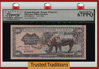 Welt Banknoten 500 FRANCS TT PK 6s RWANDA-BURUNDI SPECIMEN BLACK RHINO LCG 67 PPQ SUPERB -