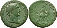 Italien/Rom AE Dupondius 98-117 n.Chr. Traian 101-102 n.Chr. SS / herrliche hellgrüne Glanzpatina