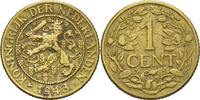 Holland 1 Cent 1943 (für Suriname und Curaçao) knapp VZ