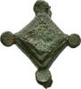 Irland 2.-3.Jh.n.Chr. runde emaillierte Scheibenfibel SS / Rar / Nadel fehlt / starke Verkrustung