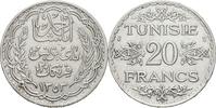 Tunesien 20 Francs AH1353/1934 Ahmad Pasha Bey EF