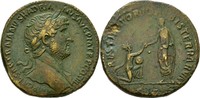 Italien/Rom Sesterze 117-138 n.Chr. Hadrian SS+/grünlichbraune Patina / RAR