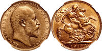 United Kingdom Sovereign 1910-C Sovereign Canadian Mint Rare NGC AU55 -