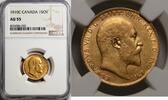 United Kingdom Sovereign 1910-C Sovereign Canadian Mint Rare NGC AU55 -