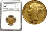 United Kingdom Sovereign 1883-M Sovereign Melbourne Mint Rare NGC AU58 -