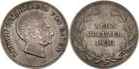 BADEN-DURLACH 10 Kreuzer 1830 Ludwig, 1818-1830. 10 Kreuzer 1830. Etwas ... 20,00 EUR  Excl. 9,90 EUR Verzending