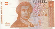 Croatia 1 Dinar P.16a -